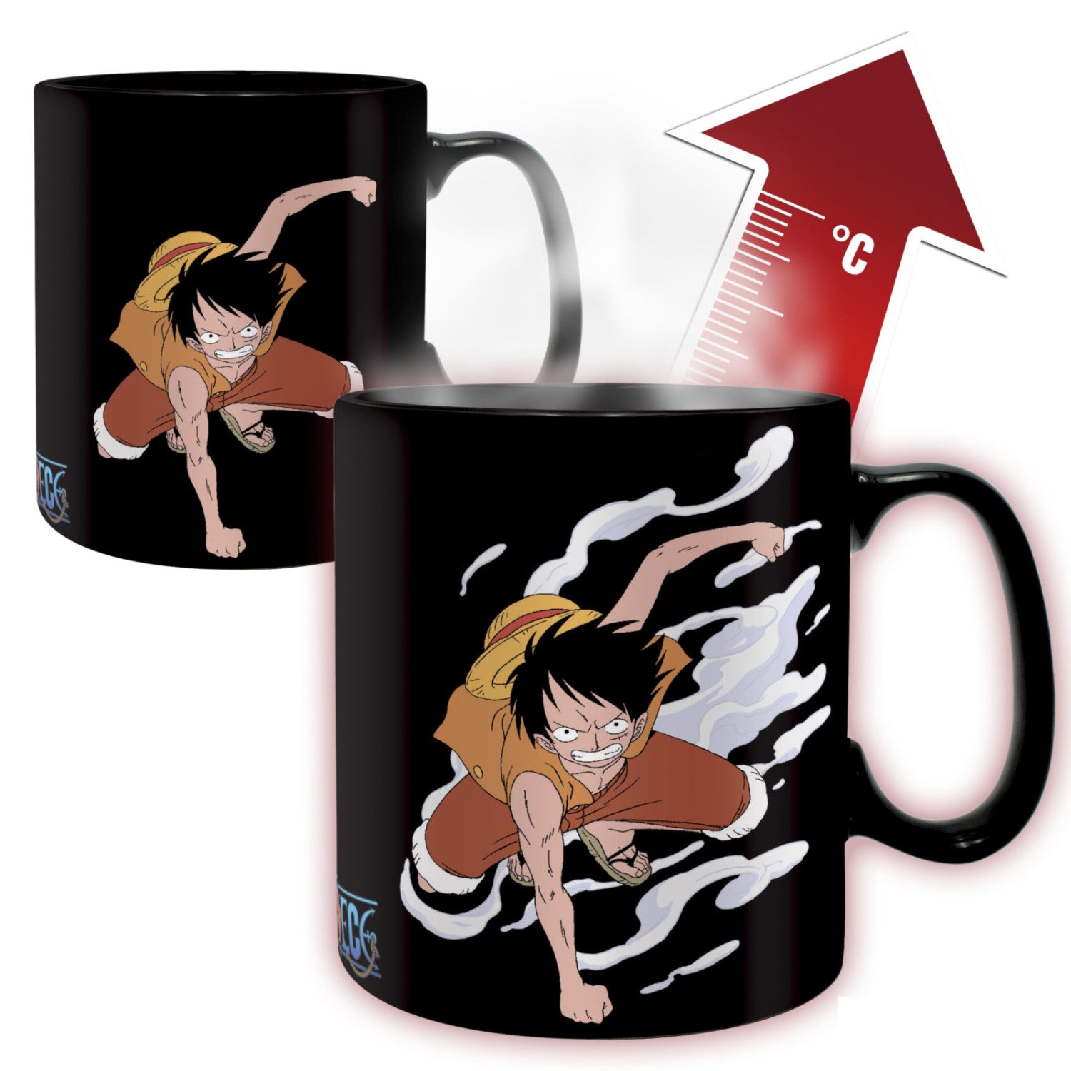 Abystyle Tazza Heat Change One Piece Luffy Ace 460 Ml