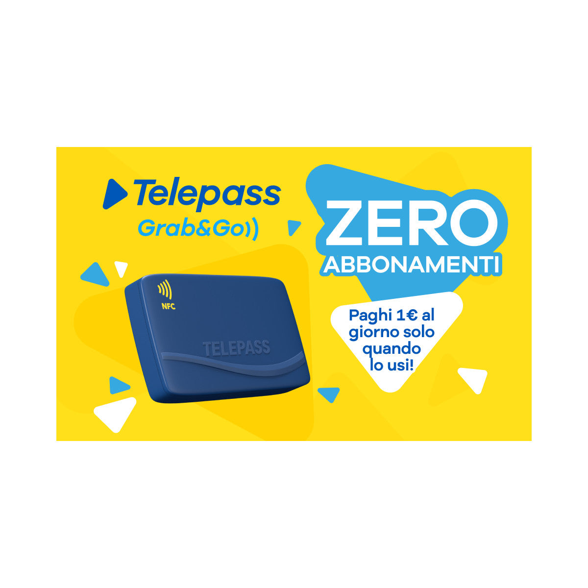 Telepass Grab Go tag RFID Blu 1 pz