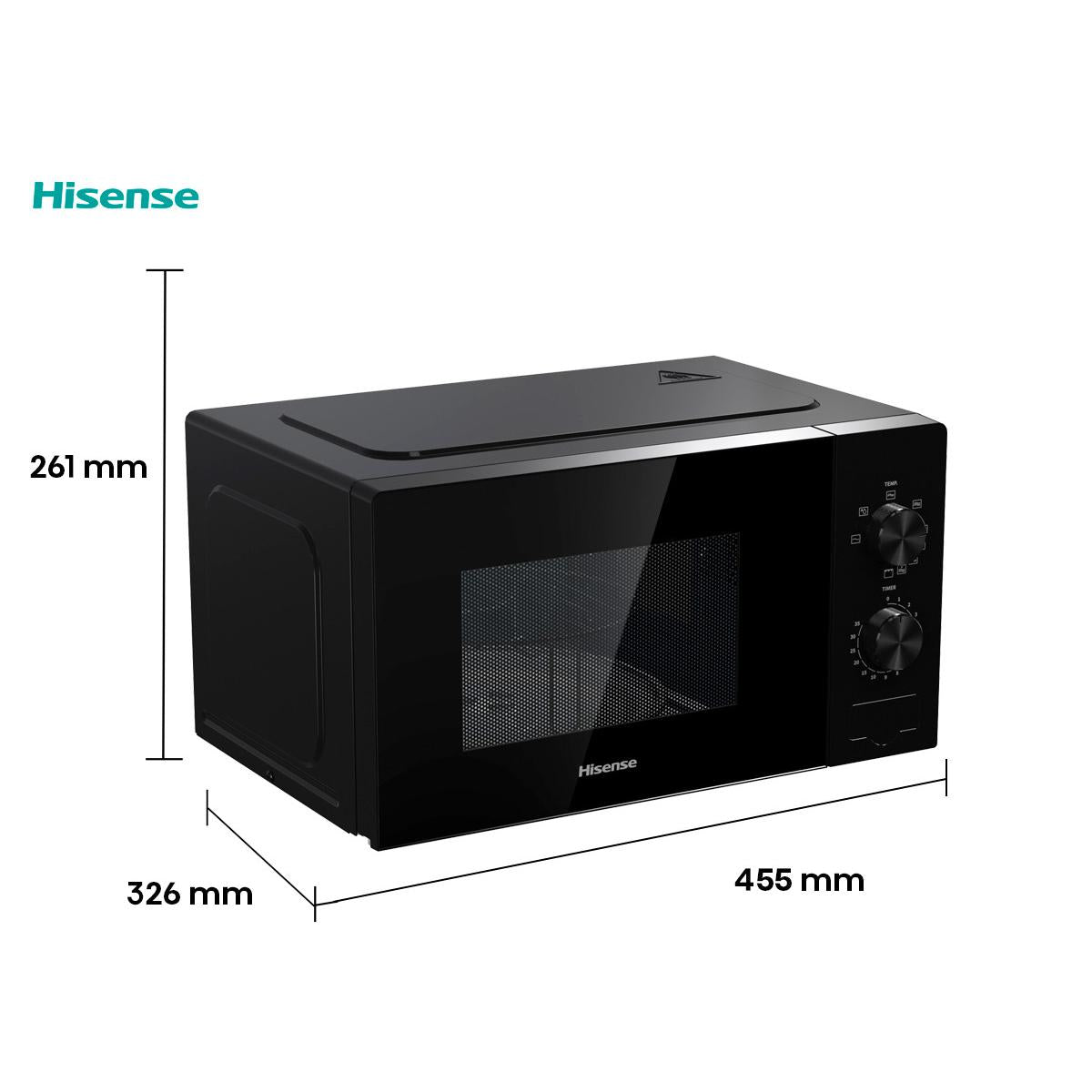 Hisense H20MOBP1G Forno a Microonde Superficie Piana con Grill 20 L 700 W Nero