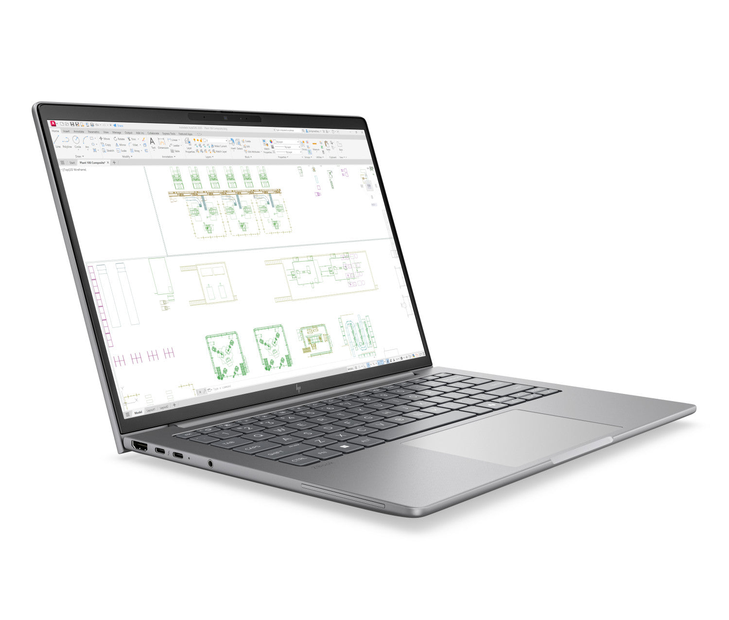 HP DS3W9AT laptop Copilot PC Intel Core Ultra 7 35,6 cm (14") WUXGA 48 GB DDR5-SDRAM 1 TB SSD Wi-Fi 7 (802.11be) Windows 11 Pro AI Workstation, AI PC Argento