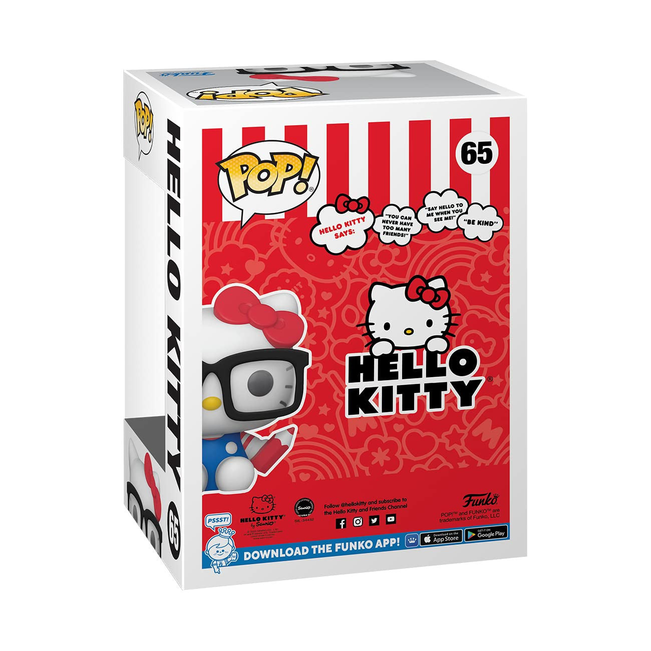 Funko Pop Sanrio Hello Kitty Nerd Vinyl Figure N 35