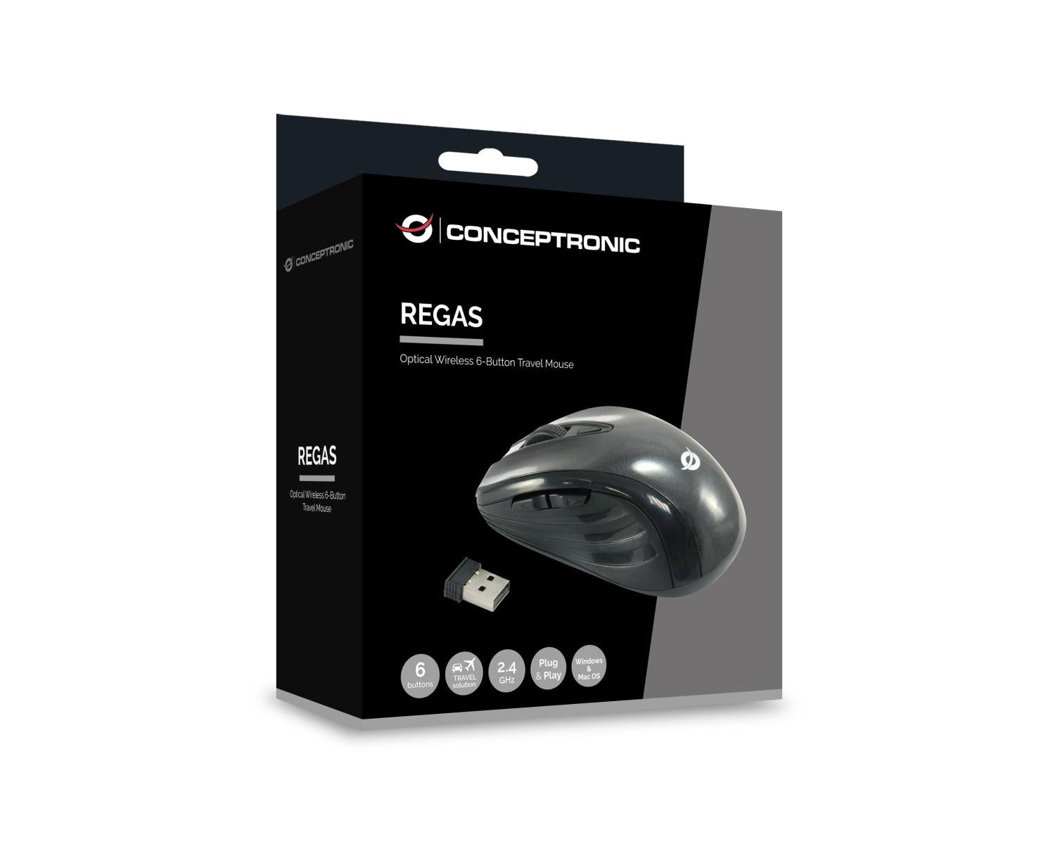 Conceptronic CLLM5BTRVWL mouse Mano destra RF Wireless Ottico 1600 DPI
