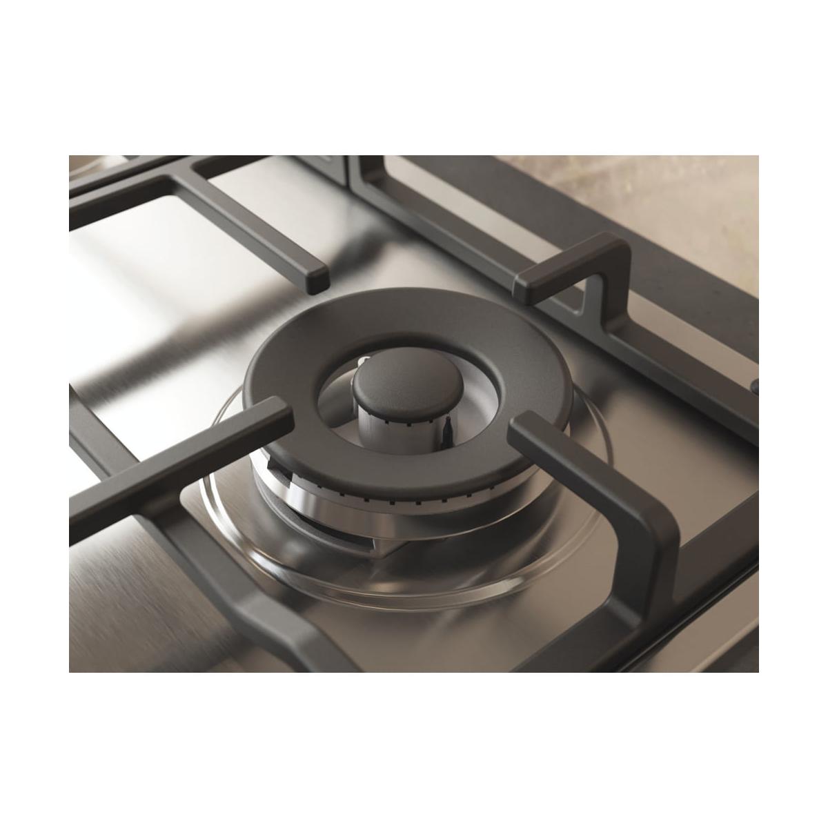 Whirlpool TGML 661 IX R Piano Cottura Stainless Steel da Incasso 58 Cm Gas 4 Fornelli Acciaio