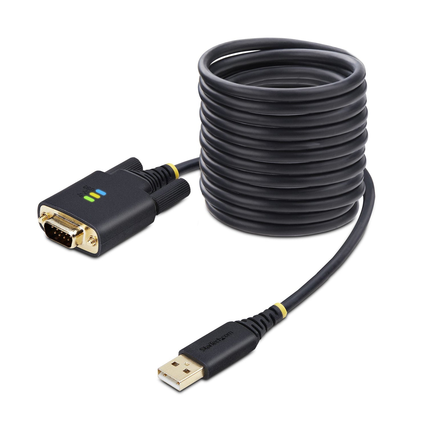 StarTech.com Cavo da USB a seriale da 3 m, ritenzione COM, viti/dadi intercambiabili, adattatore USB-A a DB9 RS232, IC FTDI, protezione ESD, Windows/macOS/Linux