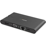 StarTech.com Adattatore Multi-porta USB-C con HDMI e VGA per portatili - 3x USB 3.0 - Lettore Schede SD - PD 3.0 - Cavo integrato
