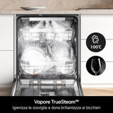 LG Lavastoviglie Libera Installazione DF375HWS Classe A 14 Coperti TrueSteam QuadWash 3 Cestelli Auto-Apertura Wi-Fi 43dB Bianco