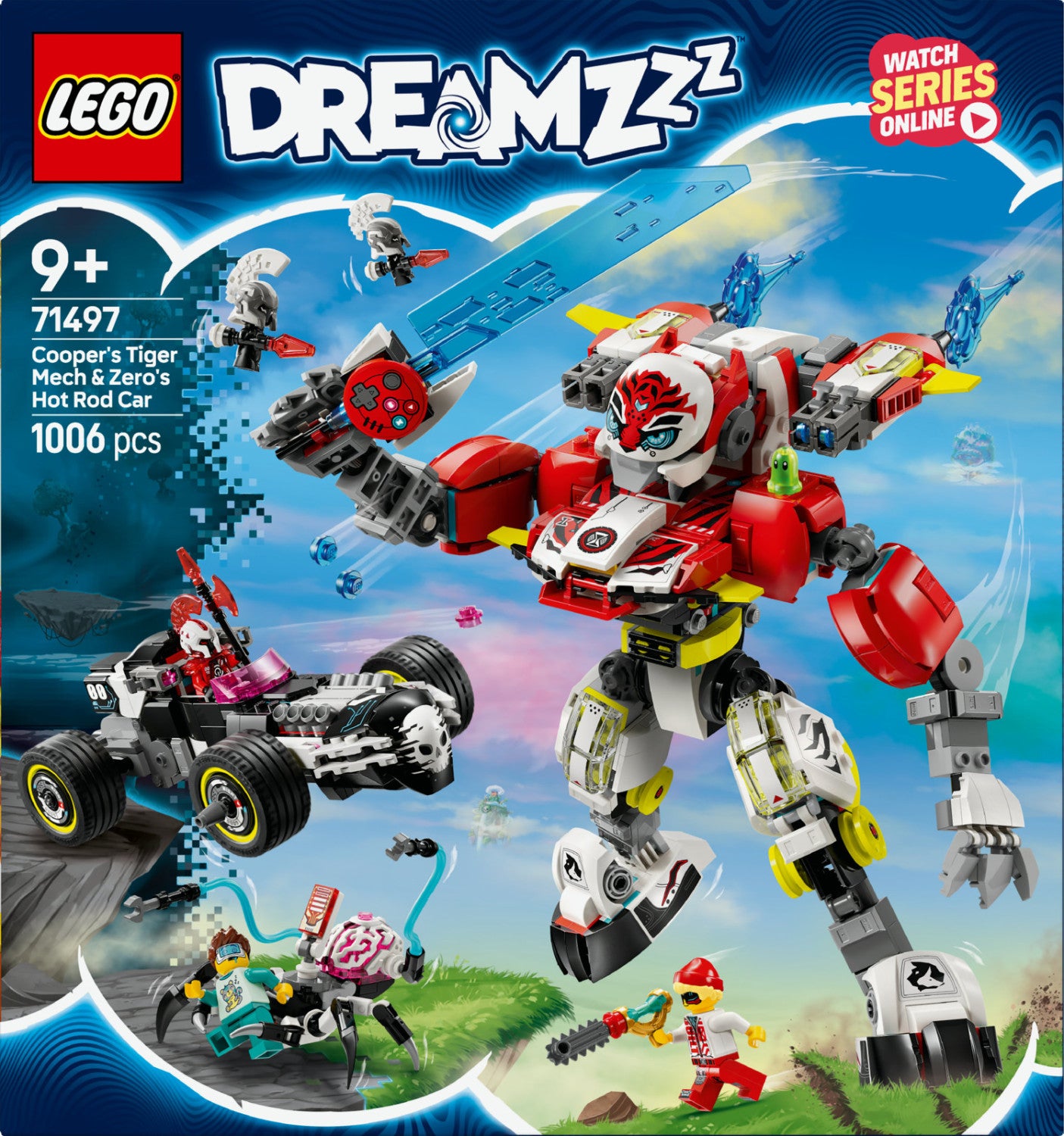 LEGO DREAMZzz Mech Tigre di Cooper e Bolide di Zero 71497 1006 Pezzi Età 9