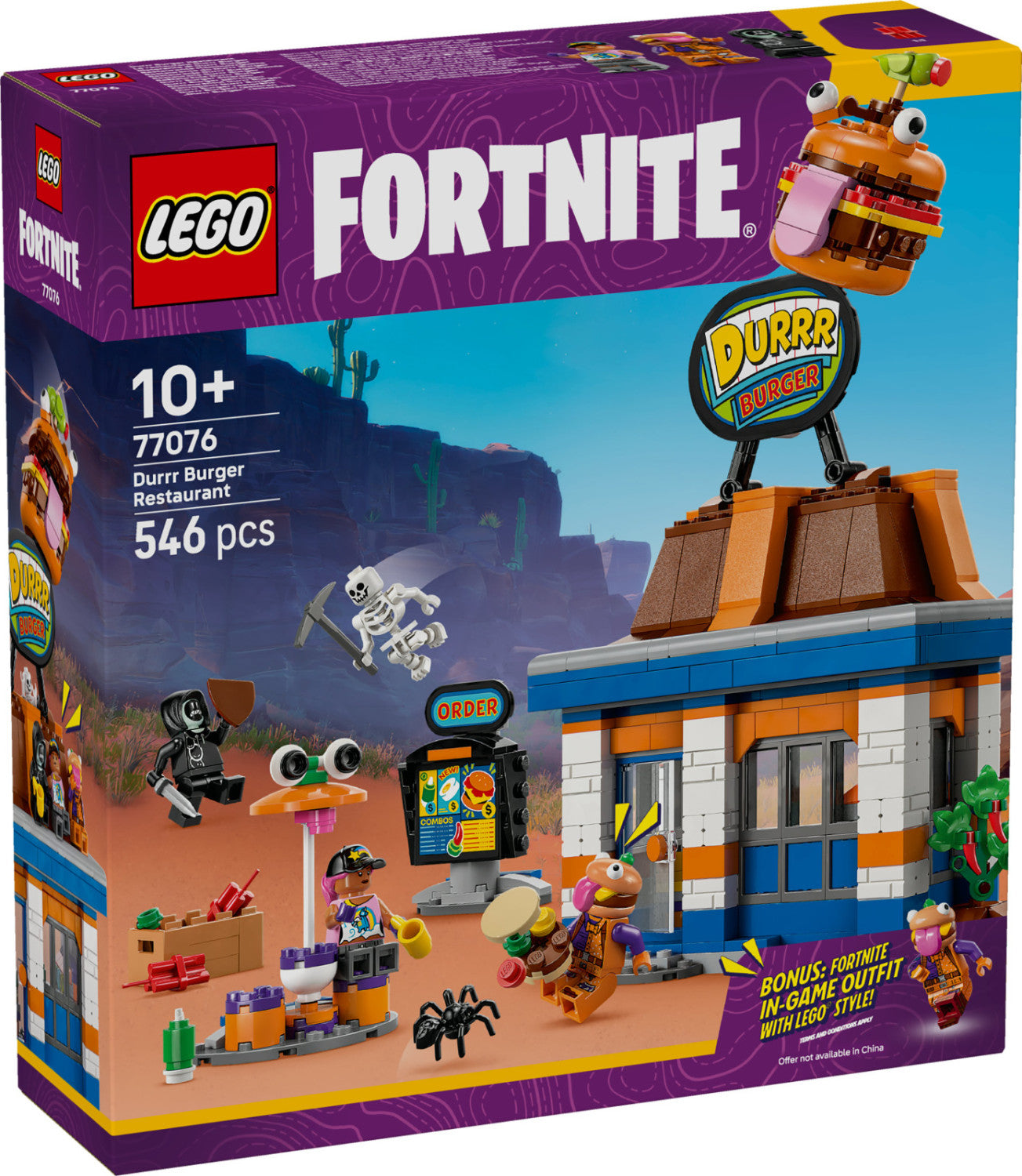 LEGO Fortnite Ristorante di Durrr Burger 77076 Set Costruzioni 546 Pezzi