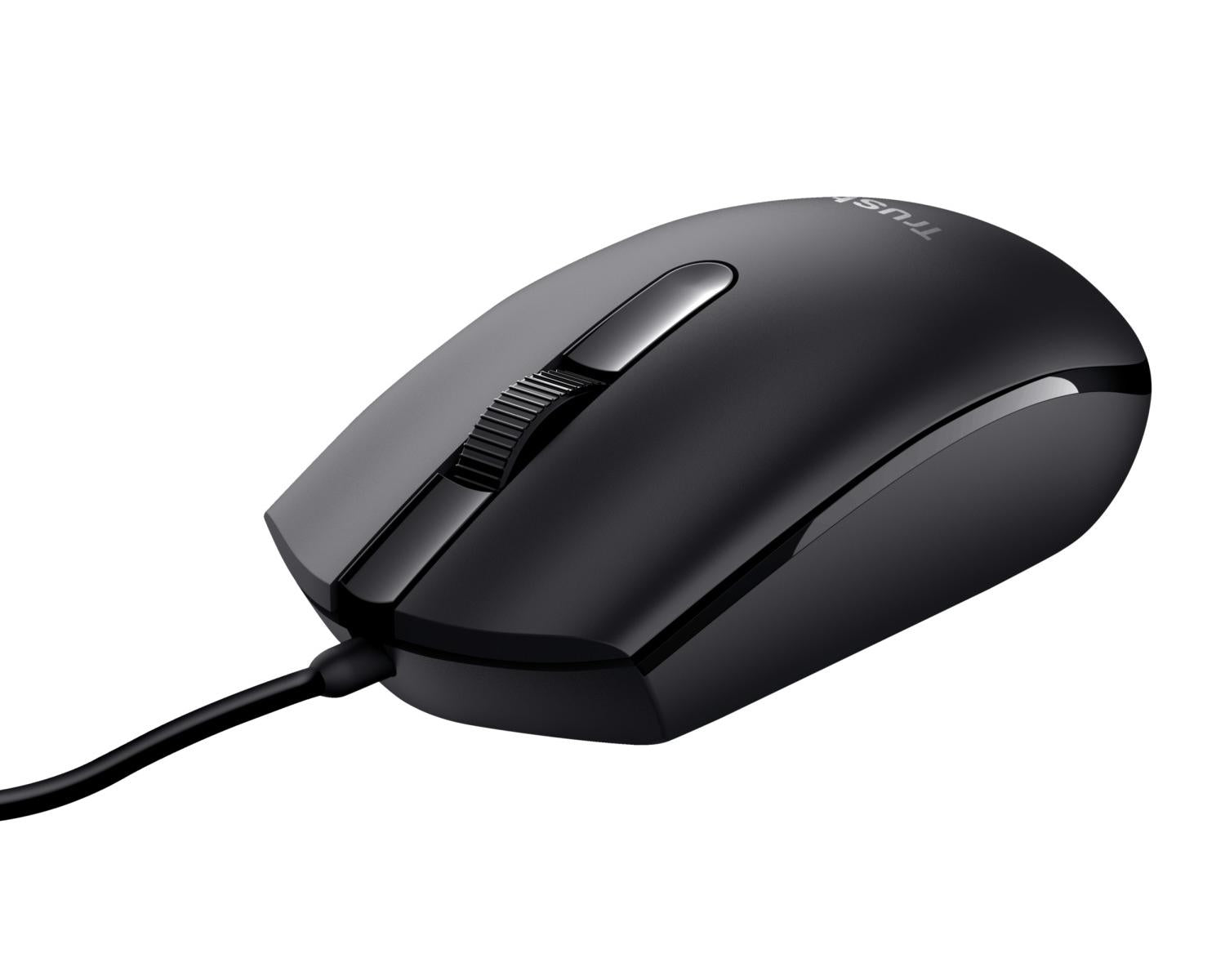 Trust Basi Mouse Ambidestro USB tipo A Ottico 1200 DPI Nero