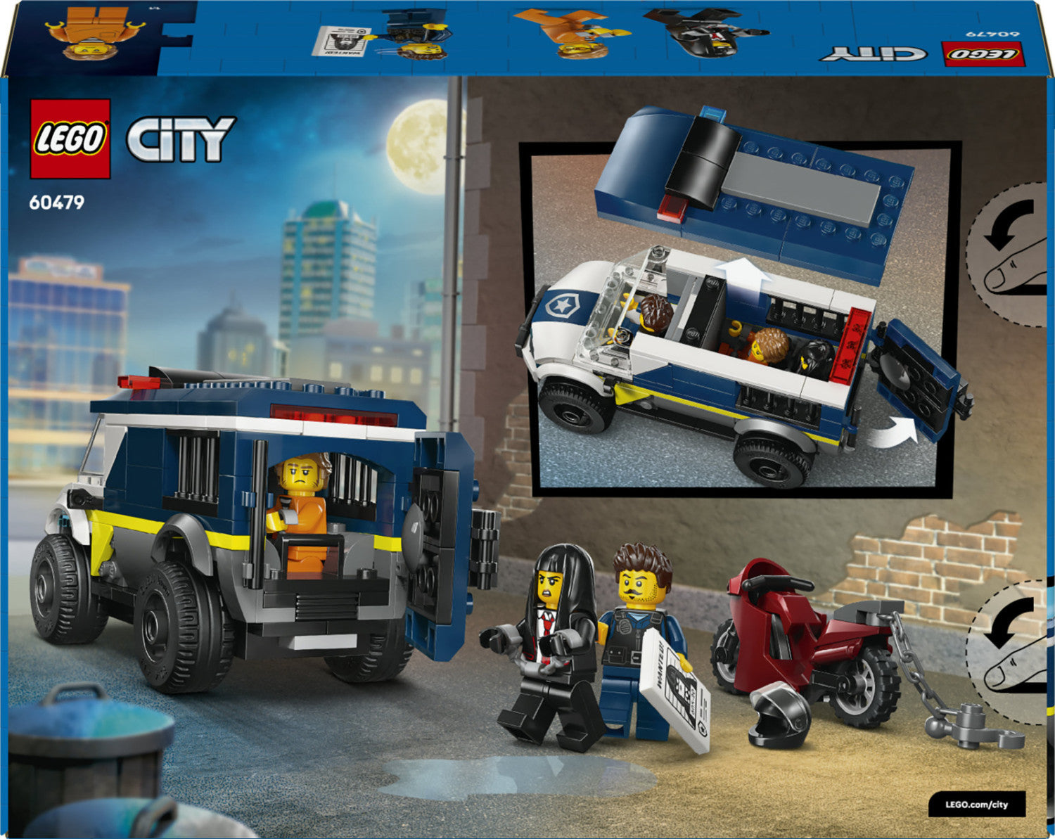 LEGO City Cellulare della Polizia 60479 Set da Costruzione 198 Pezzi 3 Minifigure 6 Anni