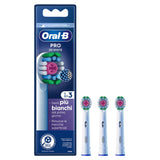 Oral-B Testine Di Ricambio Pro 3D White 3 pz Bianco