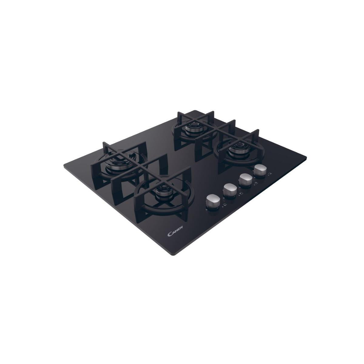 Candy CVG6B Piano Cottura da Incasso 59 cm Gas 4 Fornelli Nero
