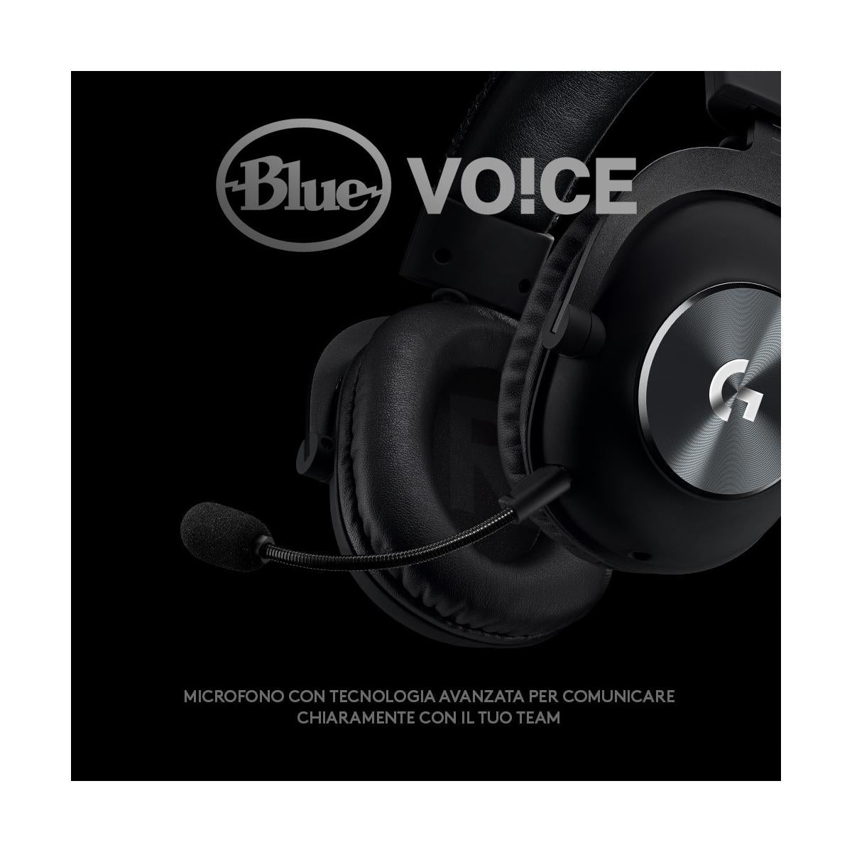 Logitech PRO X Cuffie a Padiglione Auricolare con Microfono da Gaming Nero