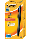 BIC 902129 penna a sfera Nero, Blu, Verde, Rosso Medio 12 pz