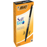 Penna BIC Softfeel - 12 Pezzi - Nera - Punta media 1 mm