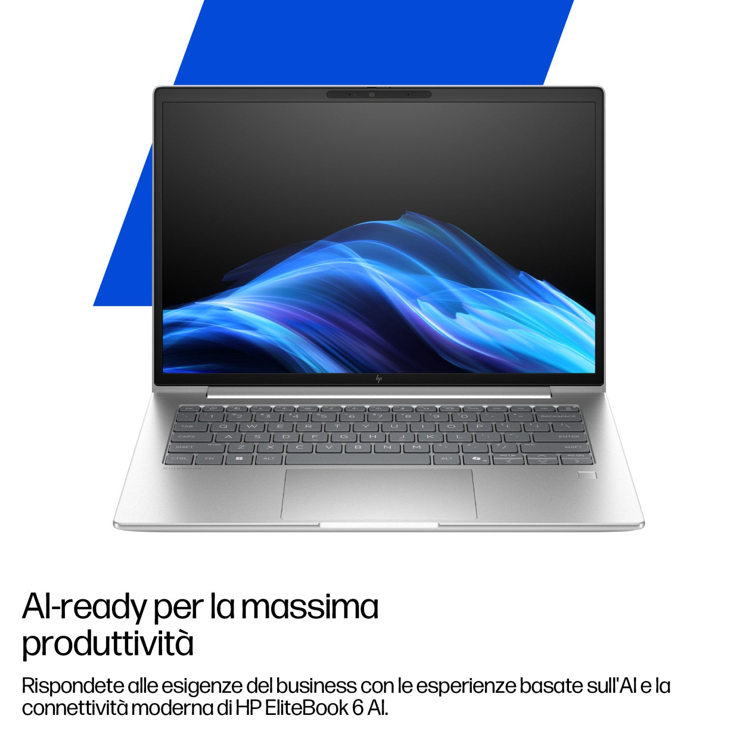 HP EliteBook 6 G1i AI Intel Core Ultra 5 225U Computer portatile 35,6 cm (14") WUXGA 16 GB DDR5-SDRAM 512 GB SSD Wi-Fi 6E (802.11ax) Windows 11 Pro AI PC Argento