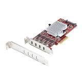 StarTech.com Scheda PCIe USB-C a 4 Porte, USB 3.2 10Gbps, Scheda di Espansione PCI Express USB Type-C con 4 Controller USB Indipendenti, Windows/Linux/macOS, TAA