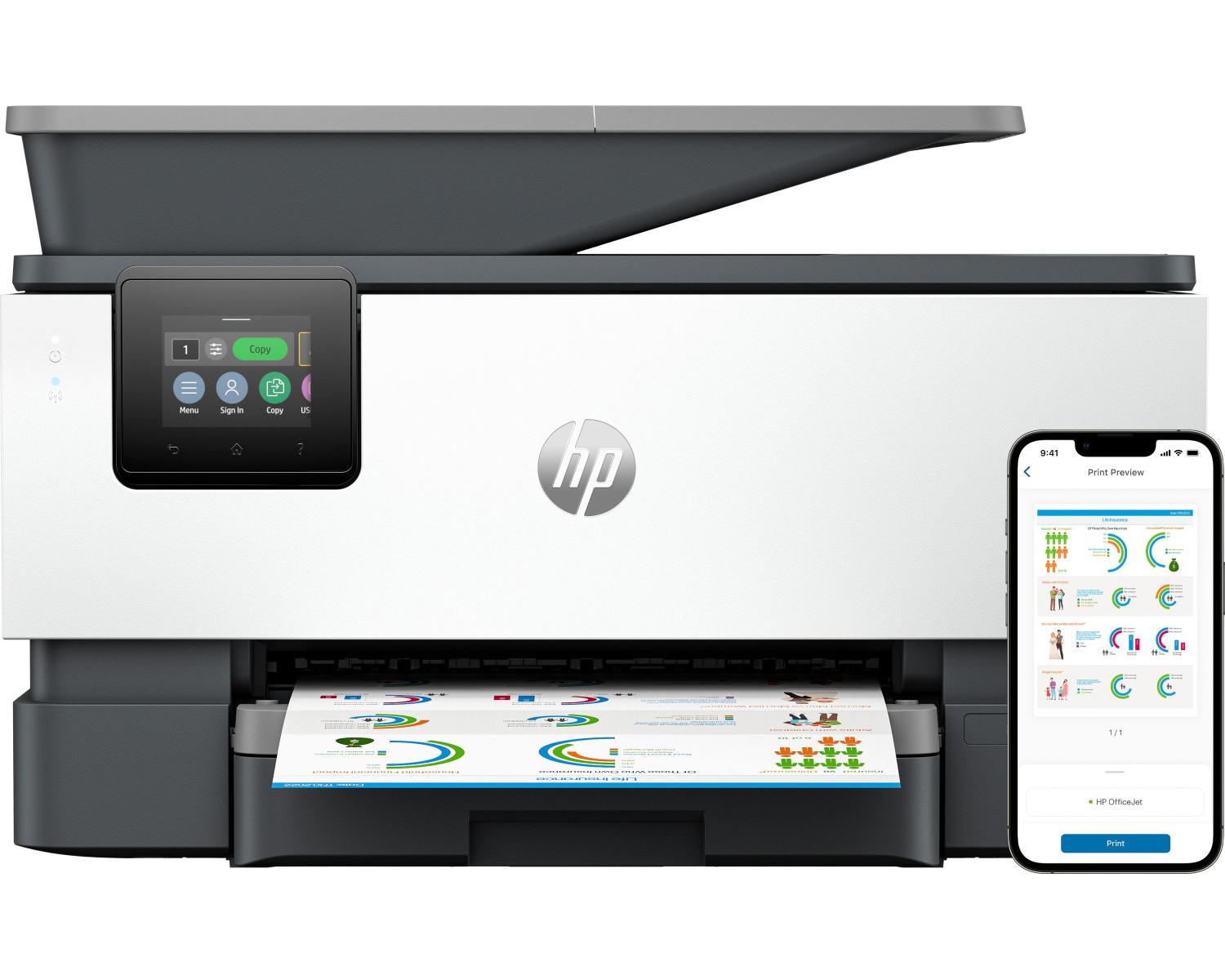 HP 4V2N0B Stampante Laser Multifunzione 9120b A4 4800x1200 DPI 20 ppm Wi Fi Bianco Nero