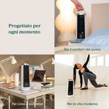 Levoit Windi Mini Plus Ventilatore a torre, 7,0 m/s, 5 velocità, timer da 1 a 12 ore, oscillazione di 90°, ricaricabile, portatile, ideale per l’uso sulla scrivania, adatto per l’uso all’aperto.