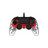 Nacon PS4OFCPADCLRED Compact Controller PS4 Ufficiale Sony PlayStation, Crystal Rosso
