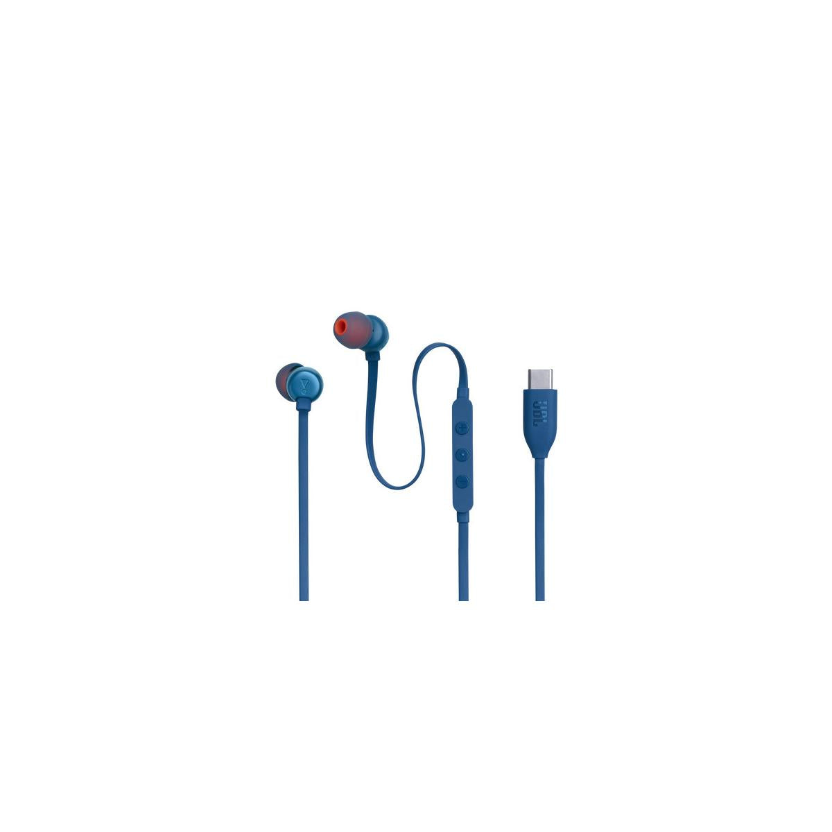 JBL Tune 310C USB Auricolare Cablato In-ear Musica e Chiamate USB tipo-C Blu