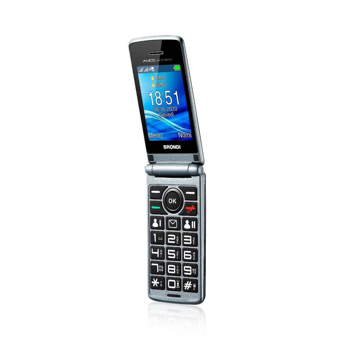 Brondi Amico Sincero Nero Telefono Cellulare Senior Dual Sim