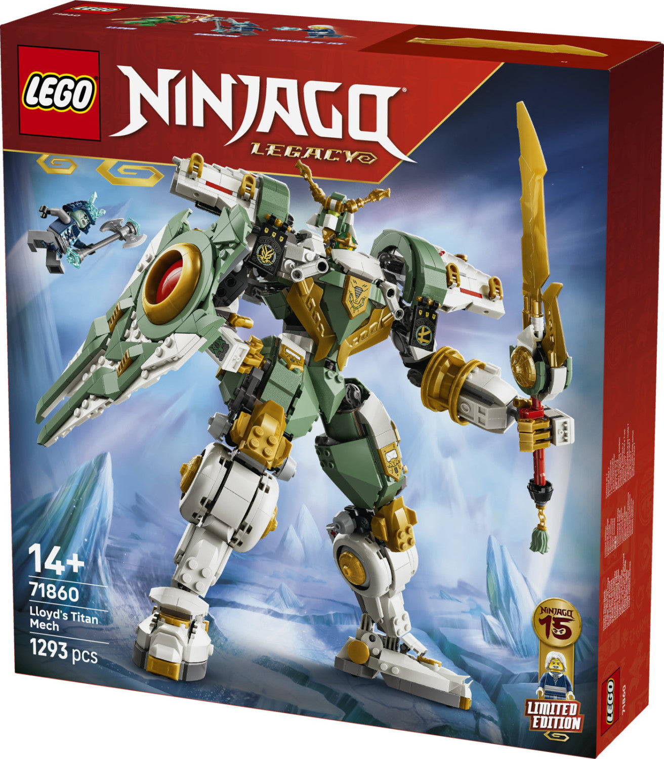 LEGO Ninjago Mech Titano di Lloyd 15 Anniversario 71860 1293 Pezzi
