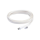 Poly Pool PP0622 Cavo Coassiale TV Antenna Spina Assiale e Spina 95 mm Maschio Diametro 5 metri Bianco