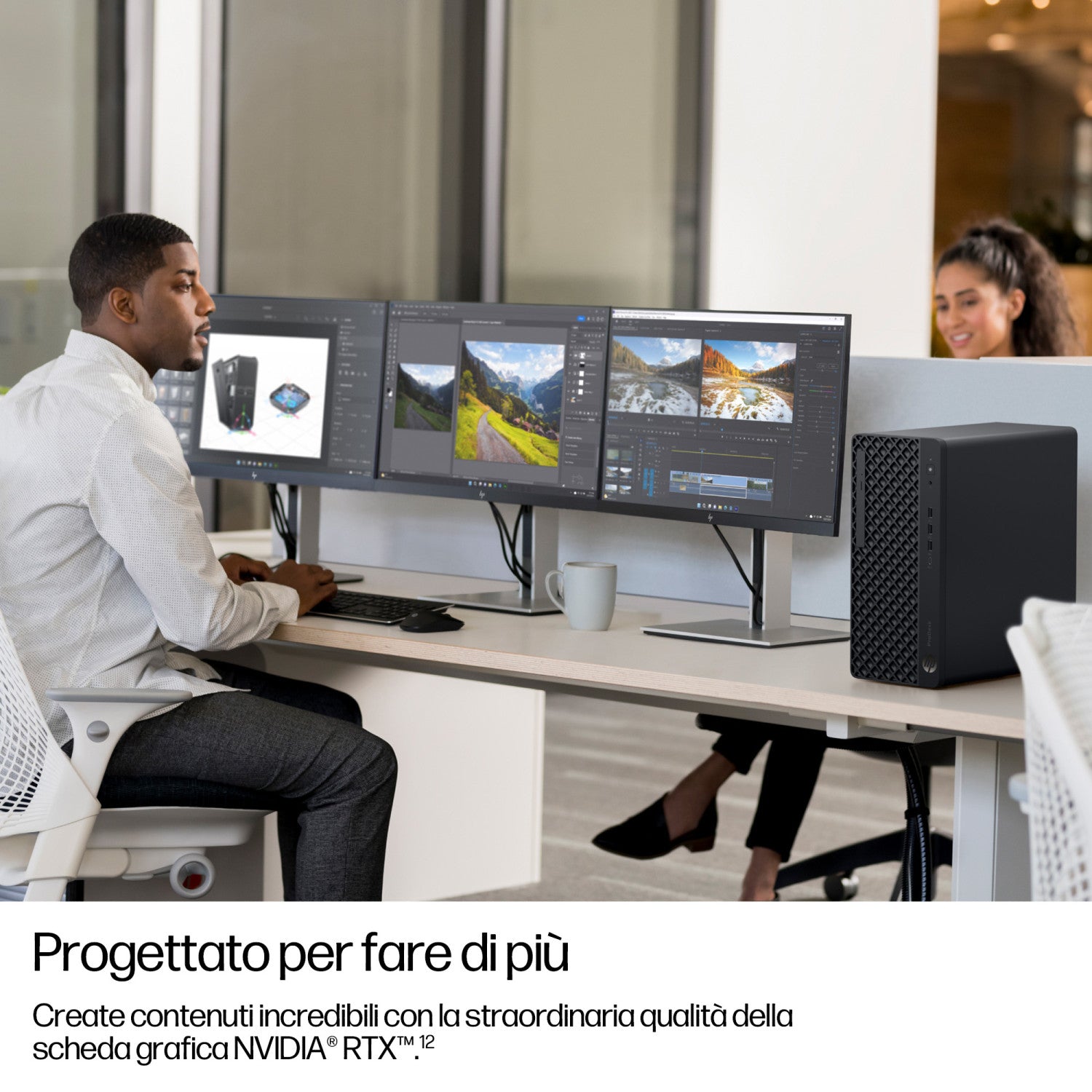 HP E07K7AT PC/stazione di lavoro Intel Core Ultra 7 265 32 GB DDR5-SDRAM 1 TB SSD Windows 11 Pro Tower AI PC