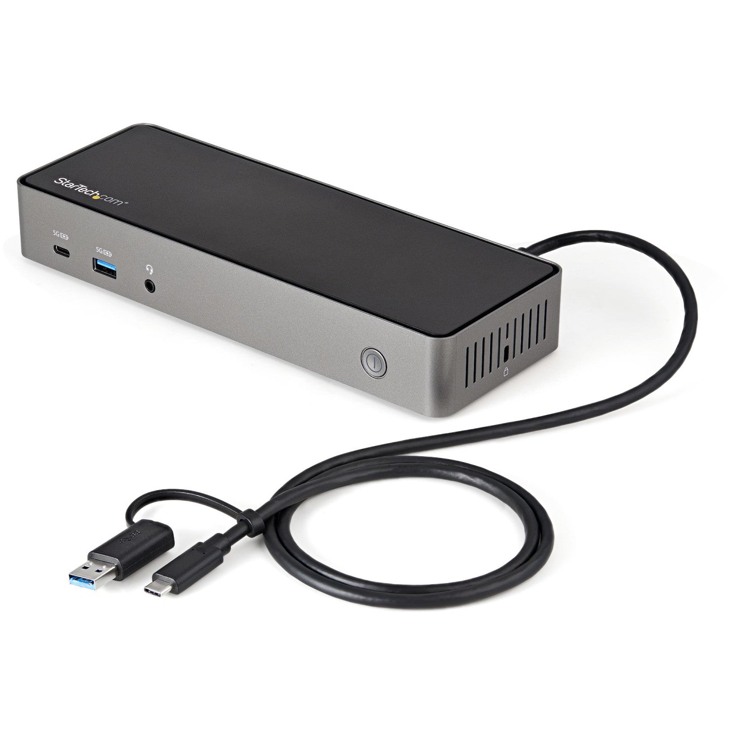 StarTech.com USB-C e USB-A Dock - Docking station universale triplo monitor DisplayPort e HDMI 4K 60Hz - 85W Power Delivery, Hub 6x USB, GbE, Audio - Docking station USB tipo C/USB 3.1 Gen 2 10Gbps