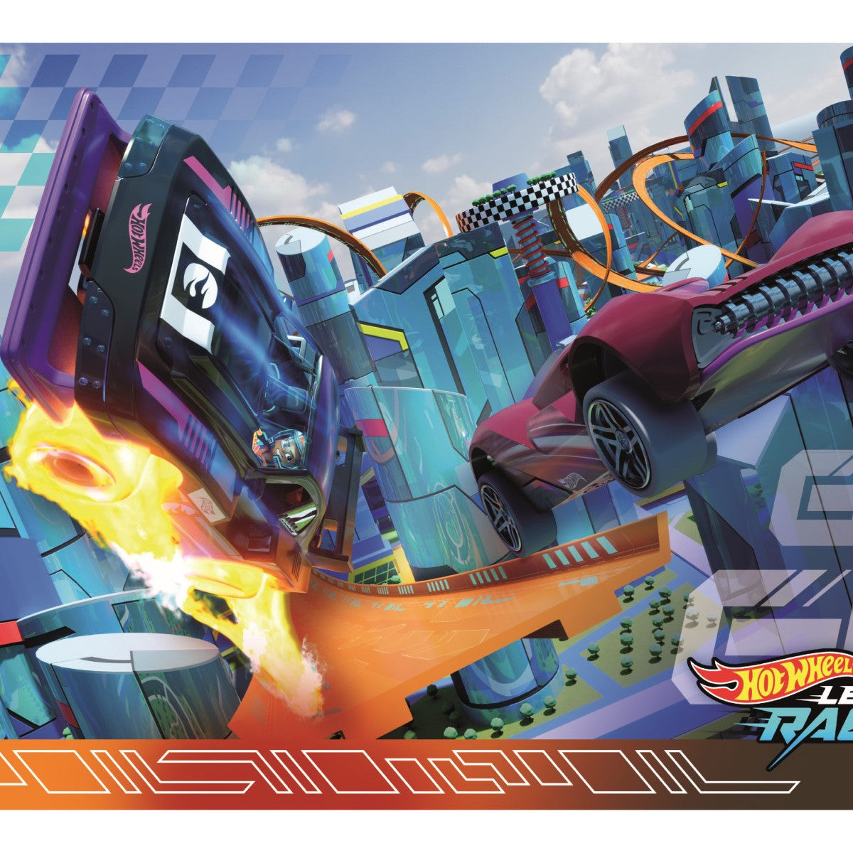 Clementoni 2x60 pcs Puzzles Kids Hotwheels Super Color