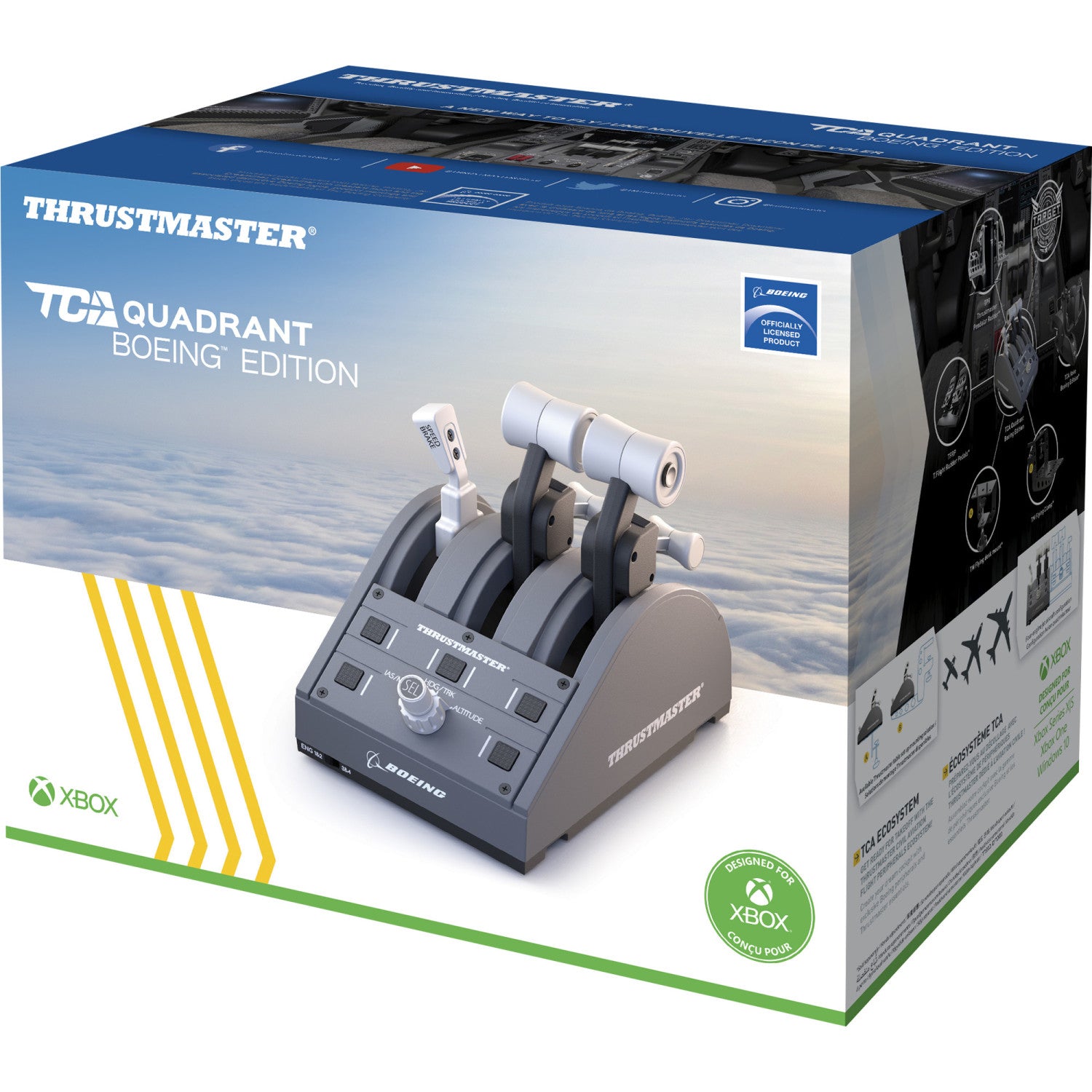 Thrustmaster TCA Quadrant Boeing Edition USB Joystick PC Xbox Xbox One X Xbox Series S Grigio