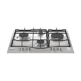 Hotpoint Ariston PCN R643N T/IX/HA Piano cottura 60 cm, griglie smaltate effetto ghisa, 4 fuochi di cui 1 tripla corona