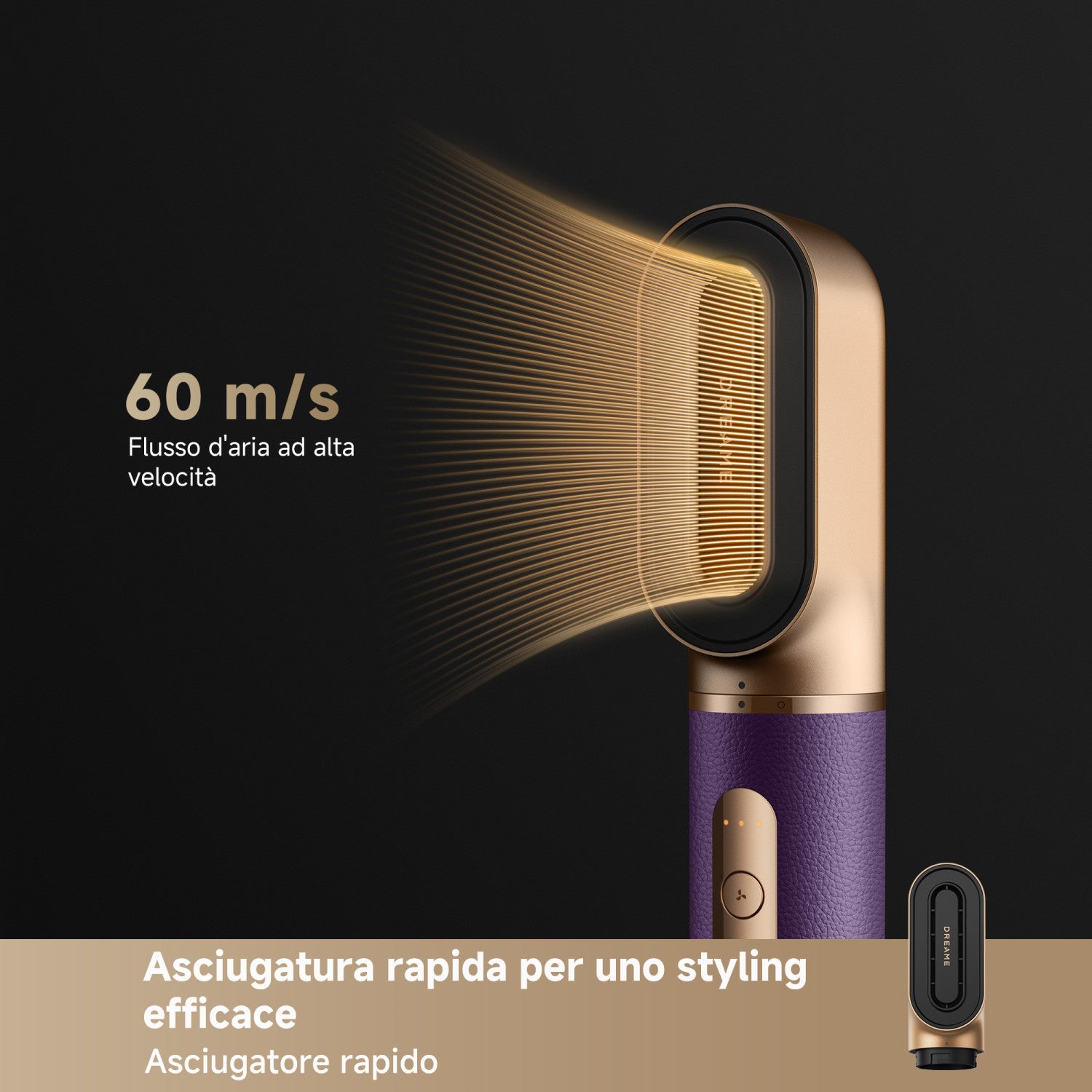 Dreame AirStyle Pro 2 Kit per lo styling dei capelli Caldo Viola 1300 W 2,8 m