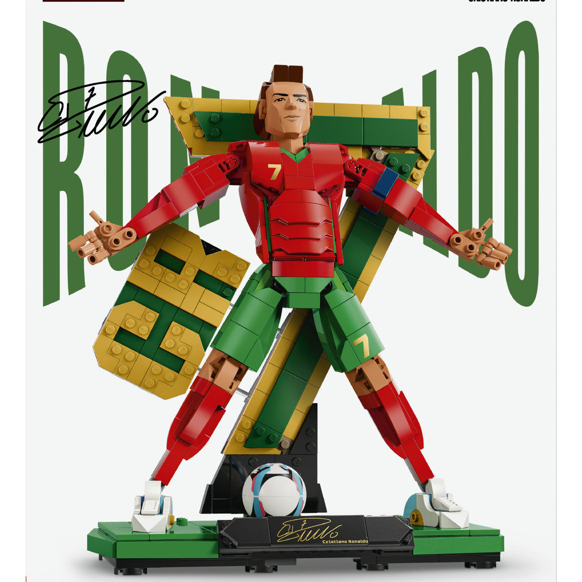 Lego Editions 43016 Cristiano Ronaldo Leggenda Del Calcio, Action Figure Giocattolo 3D Da Esposizione, Regalo Bambini 12