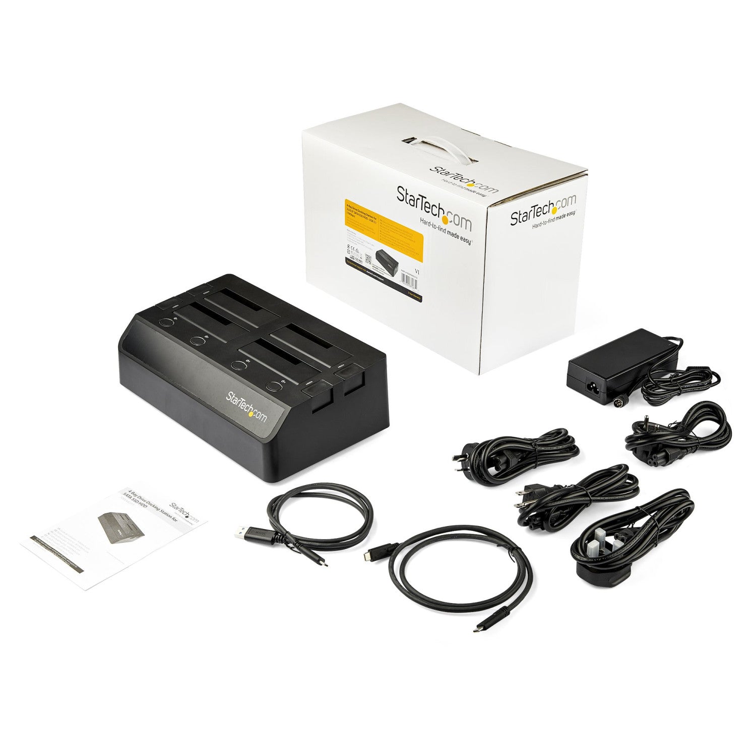 StarTech.com SDOCK4U313 docking station per unità di archiviazione USB 3.2 Gen 2 (3.1 Gen 2) Type-C Nero