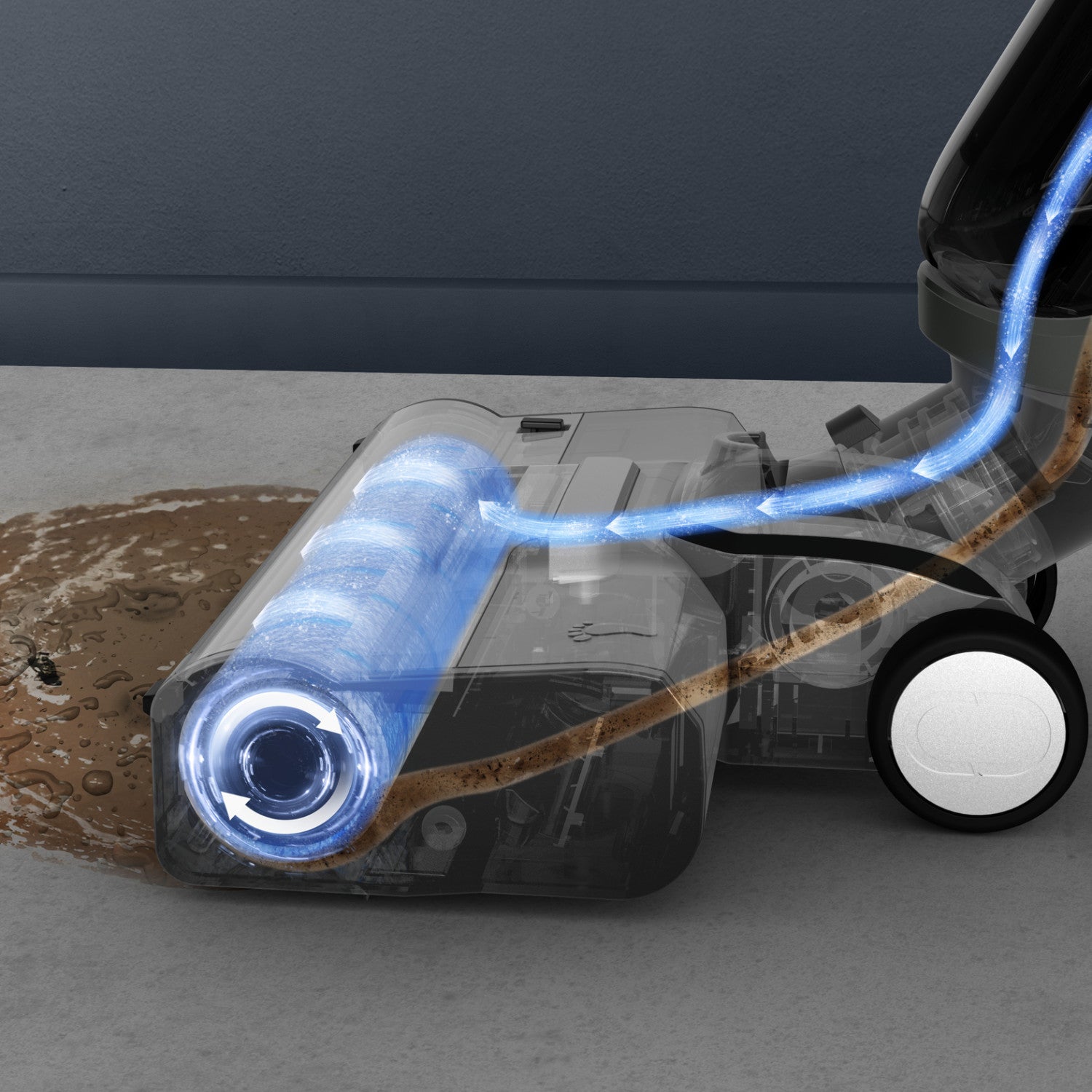 Rowenta X-Clean 4 Lavapavimenti Senza Fili con Auto-Propulsione e Rilevazione Automatica dello SporcoDoppio Serbatoio e Sistema di AutopuliziaAutonomia 50 per Tutti i Tipi di Pavimenti, GZ5035