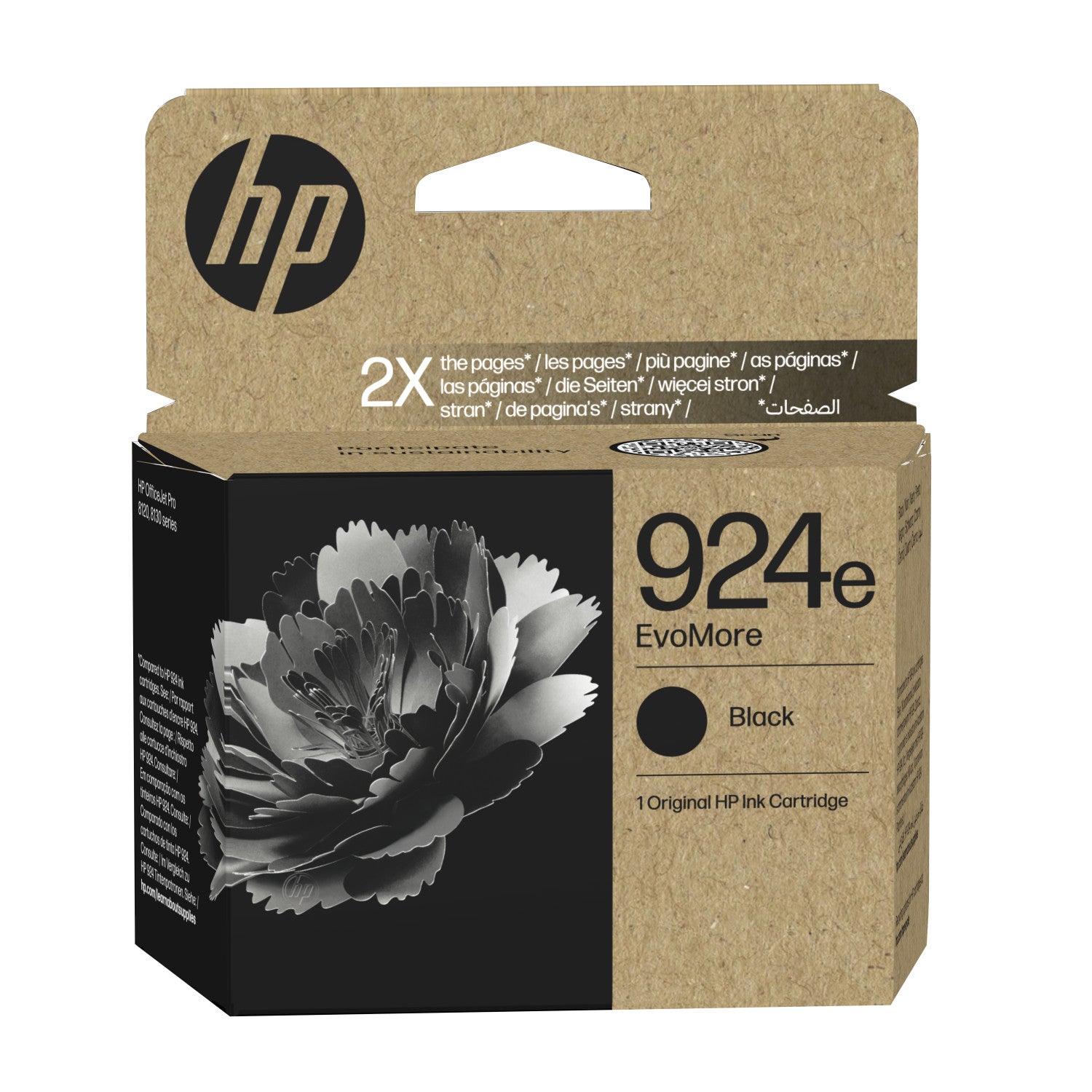 HP Cartuccia di inchiostro nero originale 924e EvoMore