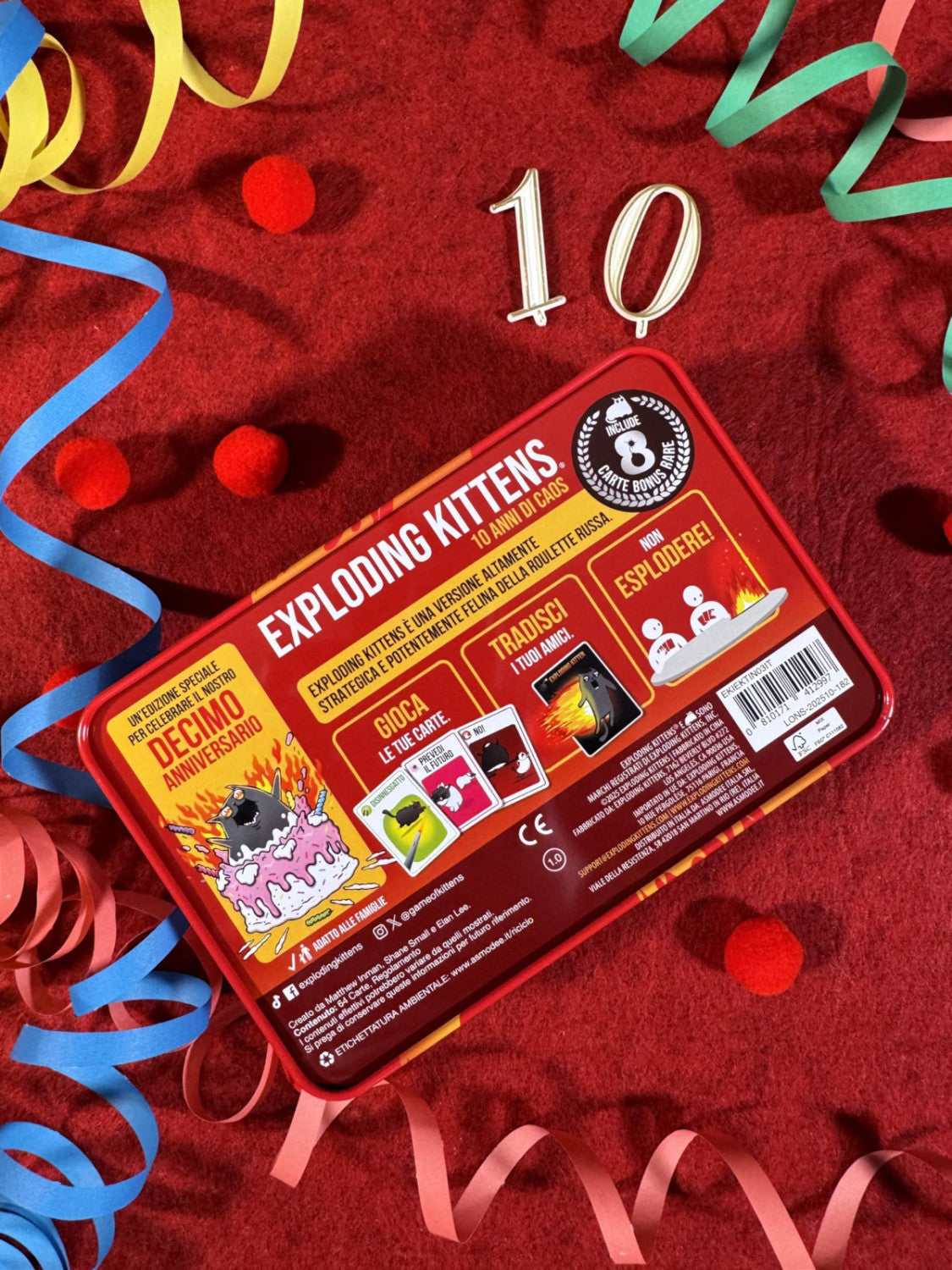 Asmodee Exploding Kittens 10 Anni di Caos