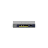 NETGEAR GS105PP Non gestito Gigabit Ethernet (10/100/1000) Supporto Power over Ethernet (PoE) Montaggio da desktop/parete Grigio