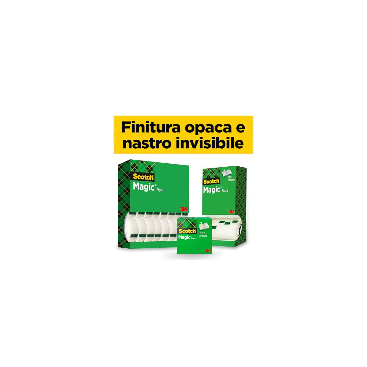 Scotch Magic 810 Nastro Adesivo Trasparente Opaco Scrivibile 19 mm x 33 m - Value Pack 24 Rotoli