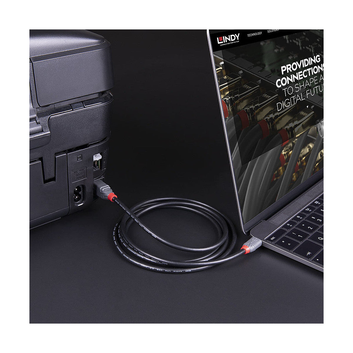 Lindy 36667 cavo USB USB 3.2 Gen 1 (3.1 Gen 1) 2 m USB C USB B Nero