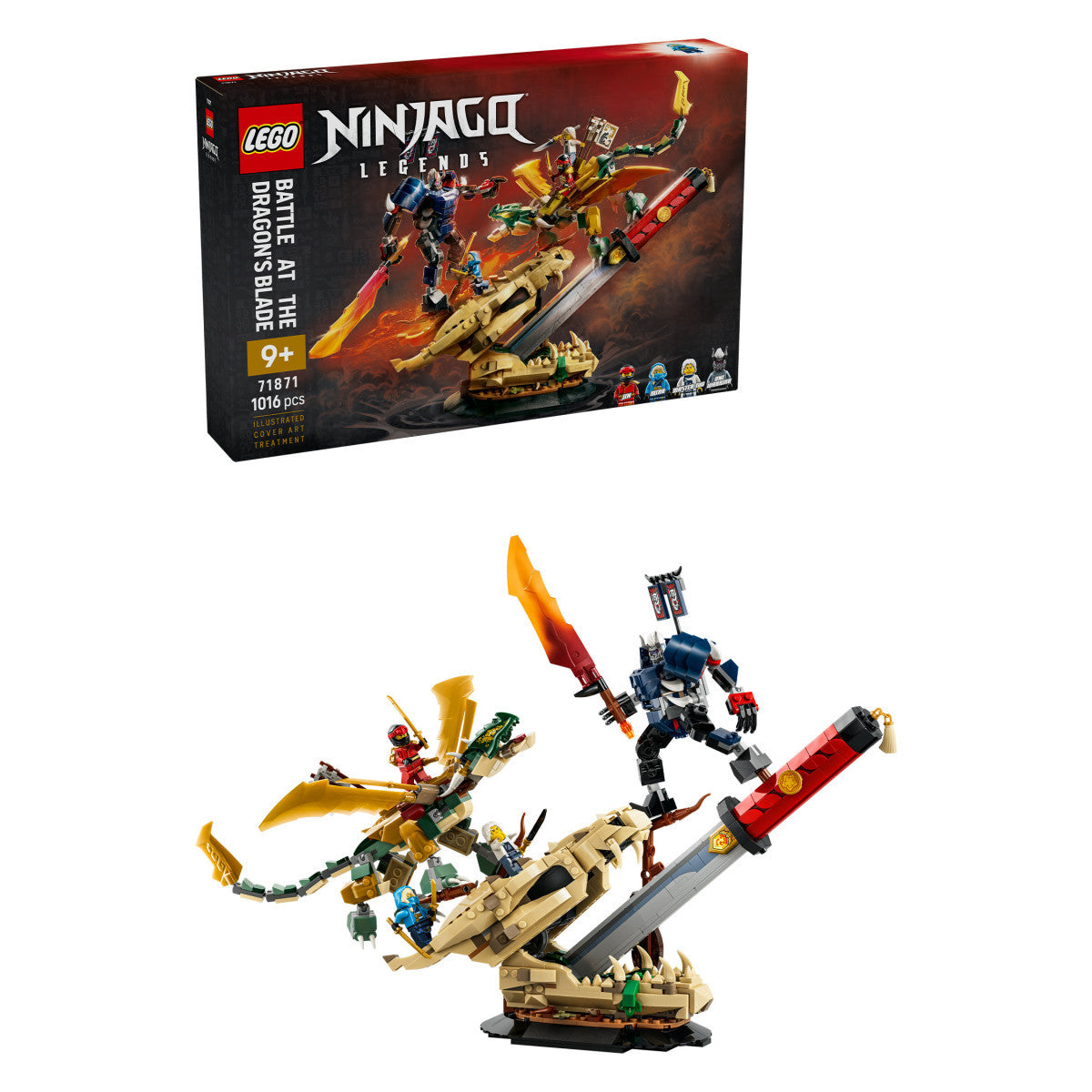 LEGO Ninjago 71871 Battaglia Alla Lama Del Drago - Set Da Costruzione Con Drago E Mech Snodabili, 4 Minifigure, 1016 Pezzi, 9