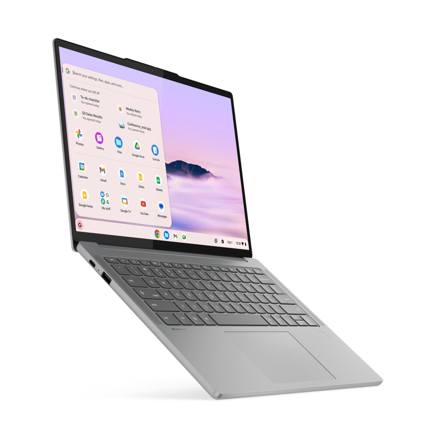 Lenovo Chrome 14M9610 MediaTek Kompanio Kompanio Ultra 910 Computer portatile 35,6 cm (14") Touch screen WUXGA 16 GB 256 GB UFS Wi-Fi 7 (802.11be) ChromeOS Grigio Italiano