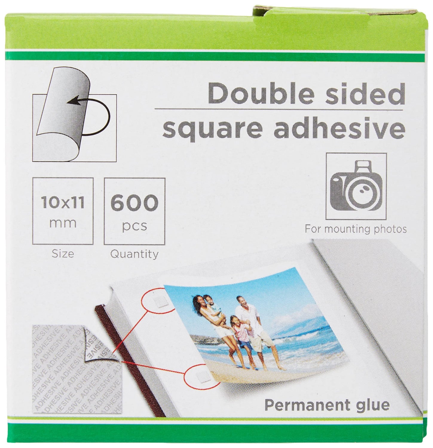 Lebez Quadratini Biadesivi Per Foto Art. 630 10x11 Mm Conf. 600 Pz