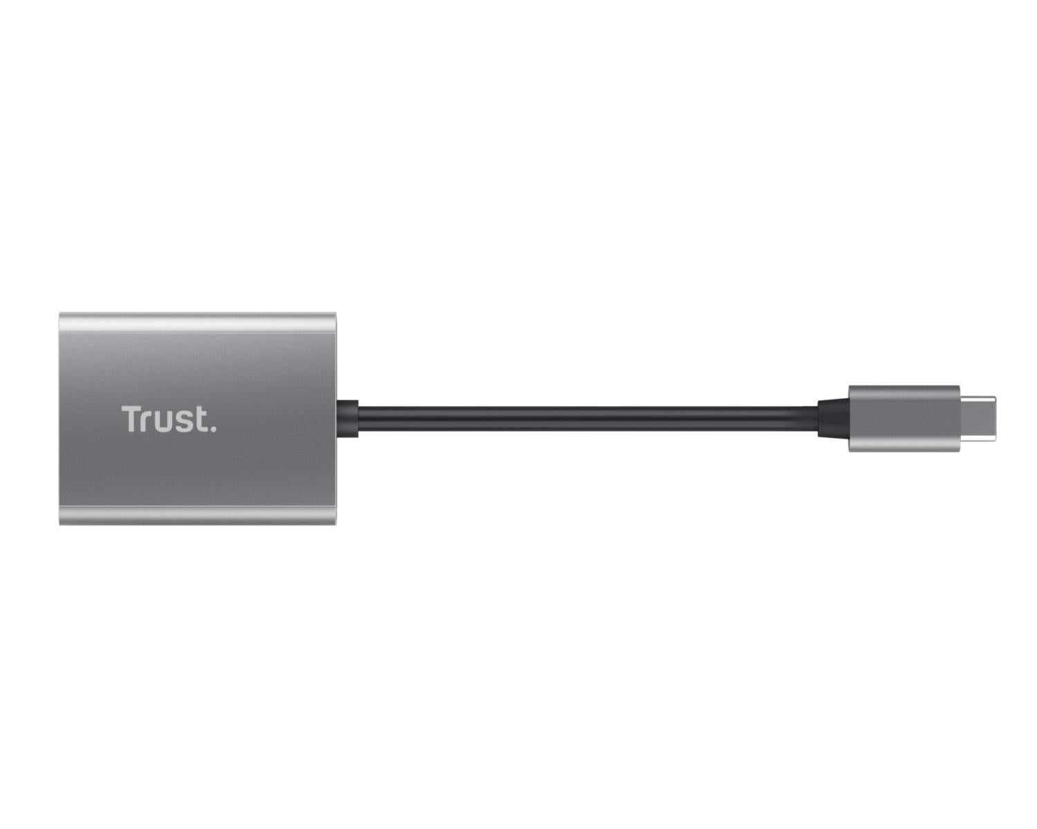 Trust 24136 Lettore di Schede USB 3.2 Type-C Alluminio
