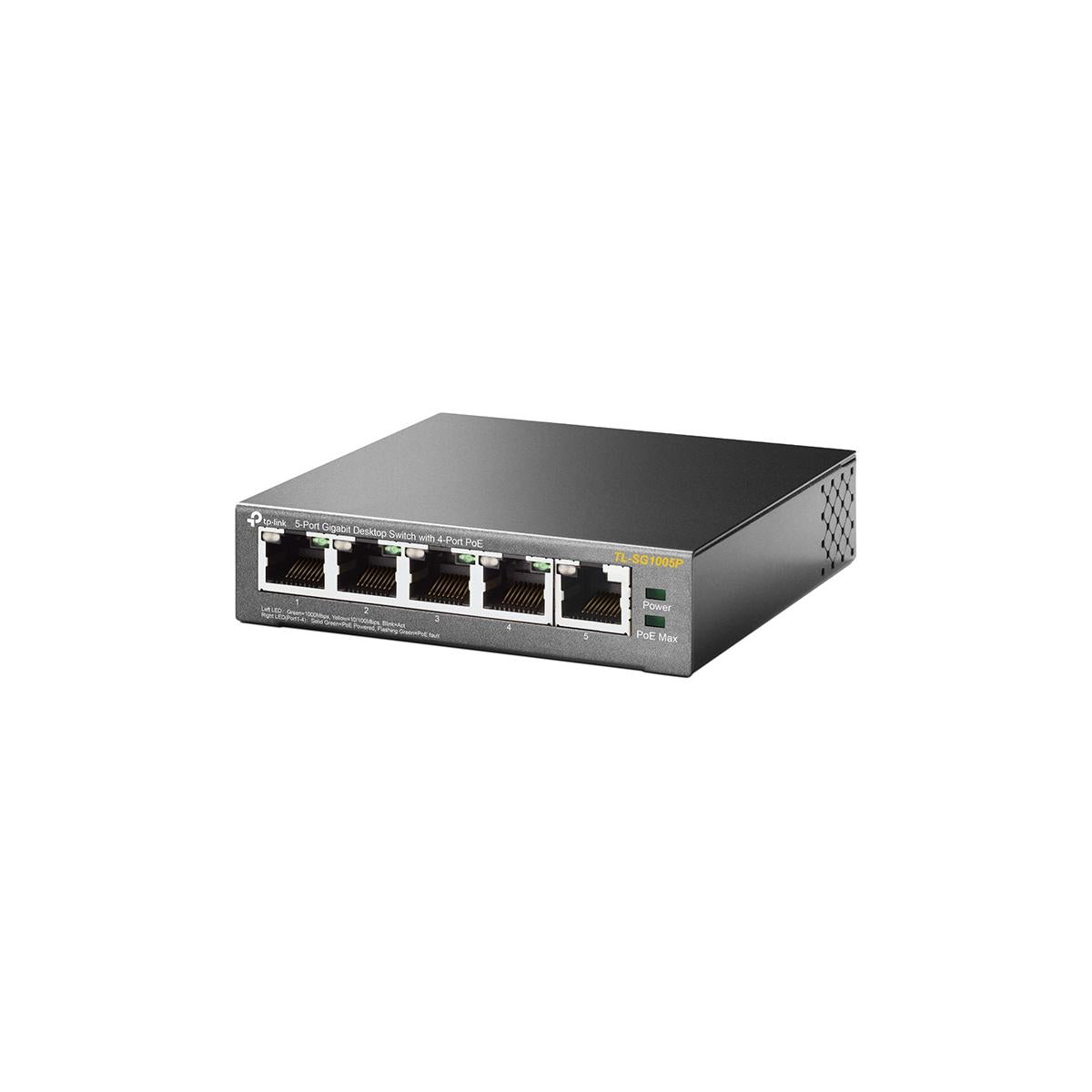 TP-Link TL-SG1005P Switch di Rete Non gestito Gigabit Ethernet Supporto Power Over Ethernet Nero