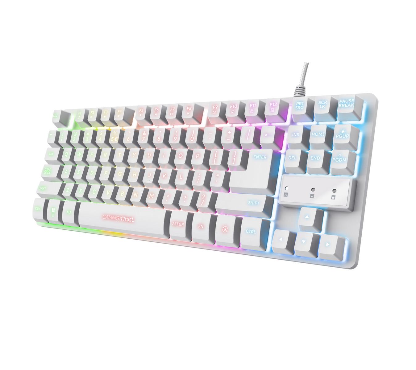 Trust GXT 833W tastiera USB QWERTY Italiano Bianco