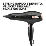 Bellissima Imetec My Pro P3 3400 Asciugacapelli, Motore professionale, Ionizzatore per Capelli morbidi e Idratati, Griglia Rivestita in Ceramica, Potenza 2400 Watt, Diffusore per capelli ricci