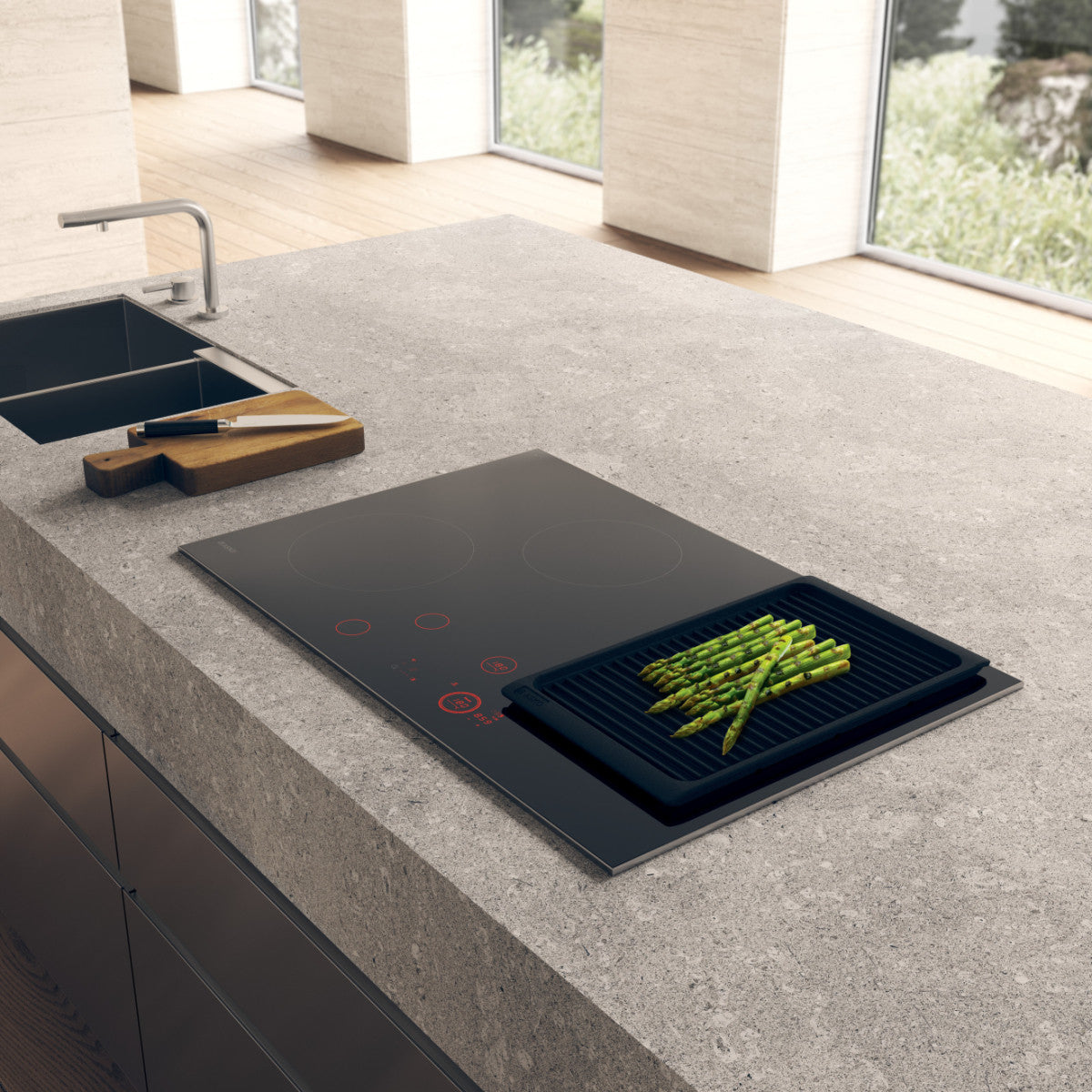 Asko HID824GC Nero Da incasso 80 cm Piano cottura a induzione 4 Fornelli